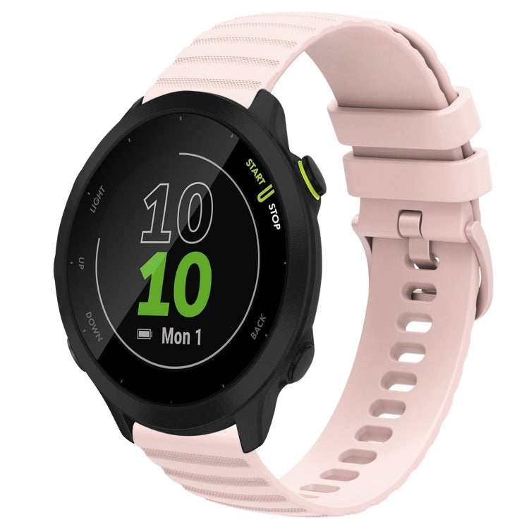 20mm Wavy Dot Pattern Solid Color Silicone Watch Band, For Garmin Forerunner 55, For Garmin Venu
