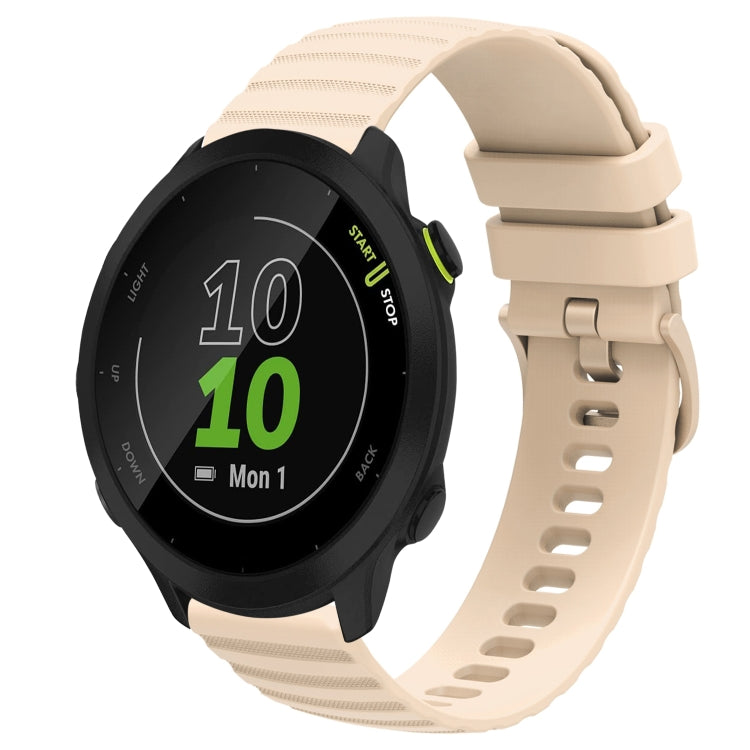 20mm Wavy Dot Pattern Solid Color Silicone Watch Band, For Garmin Forerunner 55, For Garmin Venu