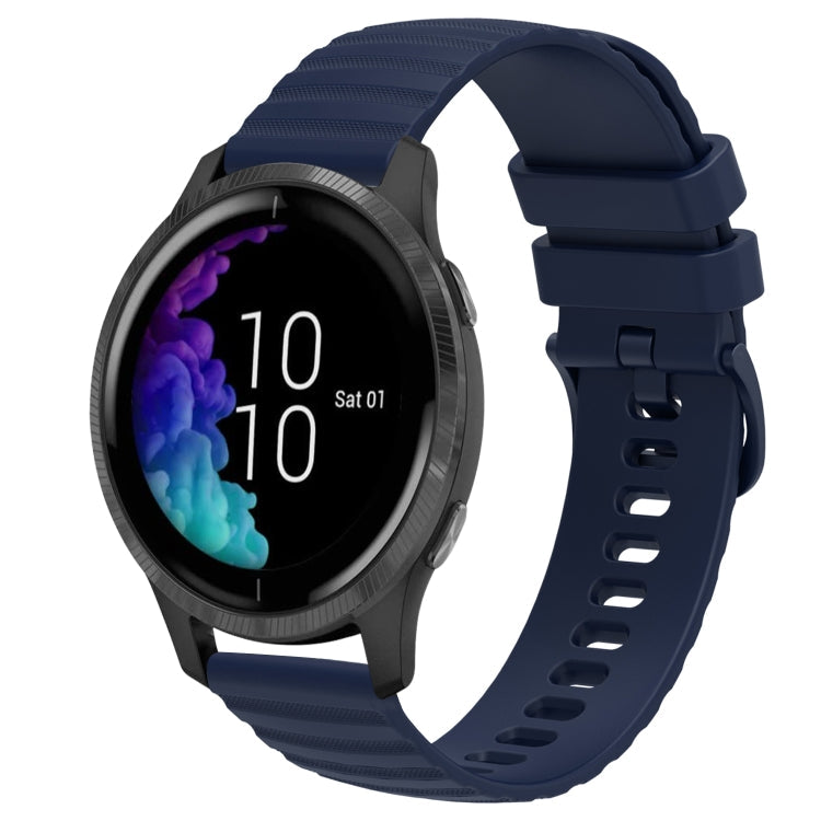 20mm Wavy Dot Pattern Solid Color Silicone Watch Band, For Garmin Forerunner 55, For Garmin Venu