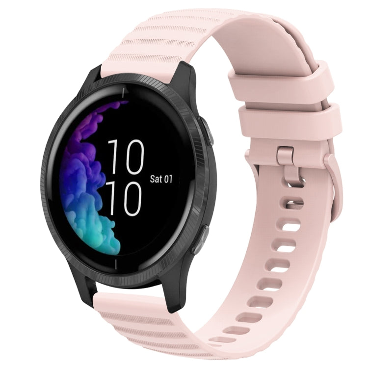 20mm Wavy Dot Pattern Solid Color Silicone Watch Band, For Garmin Forerunner 55, For Garmin Venu