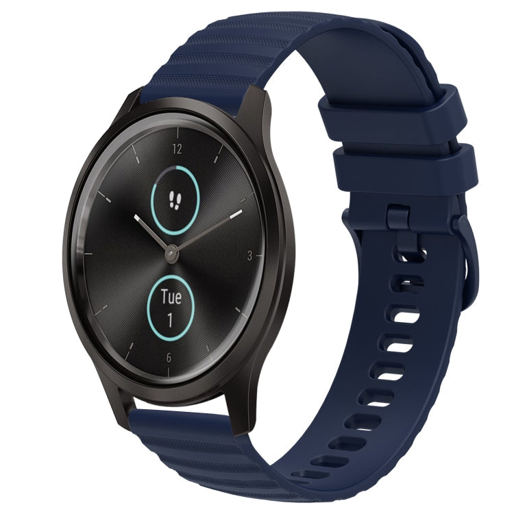 20mm Wavy Dot Pattern Solid Color Silicone Watch Band, For Garminmove Style, For Garmin Forerunner 645 Music