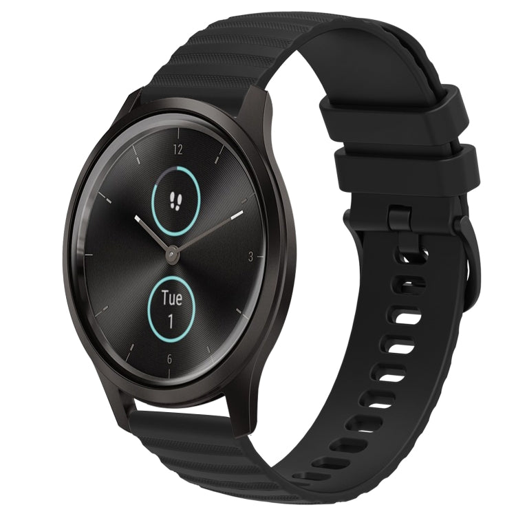 20mm Wavy Dot Pattern Solid Color Silicone Watch Band, For Garminmove Style, For Garmin Forerunner 645 Music
