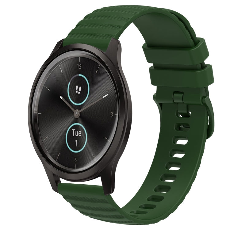 20mm Wavy Dot Pattern Solid Color Silicone Watch Band, For Garminmove Style, For Garmin Forerunner 645 Music