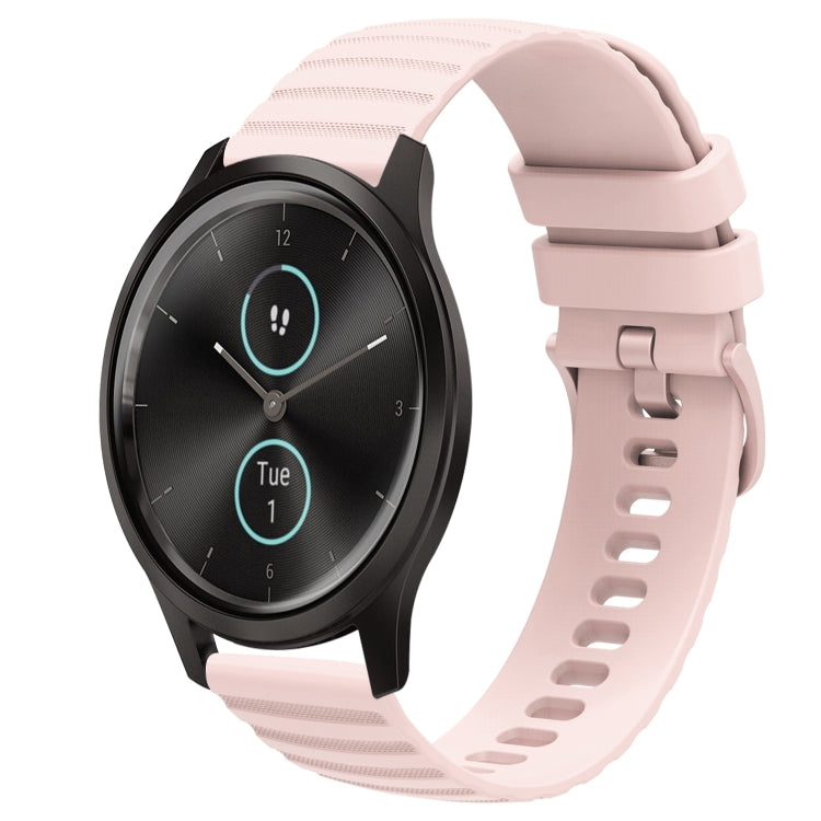 20mm Wavy Dot Pattern Solid Color Silicone Watch Band, For Garminmove Style, For Garmin Forerunner 645 Music