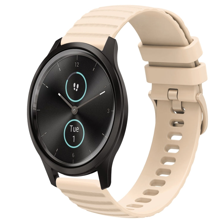 20mm Wavy Dot Pattern Solid Color Silicone Watch Band, For Garminmove Style, For Garmin Forerunner 645 Music