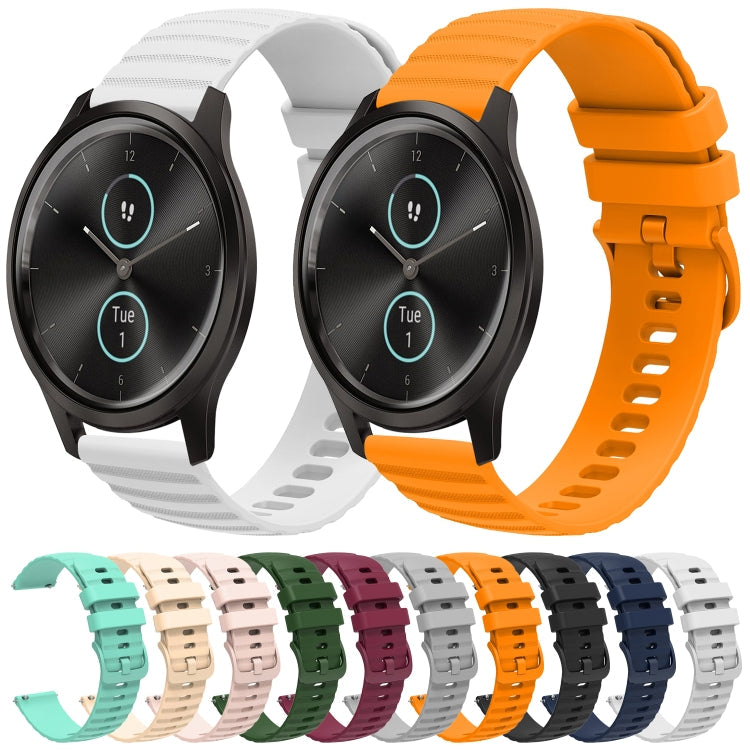 20mm Wavy Dot Pattern Solid Color Silicone Watch Band, For Garminmove Style, For Garmin Forerunner 645 Music
