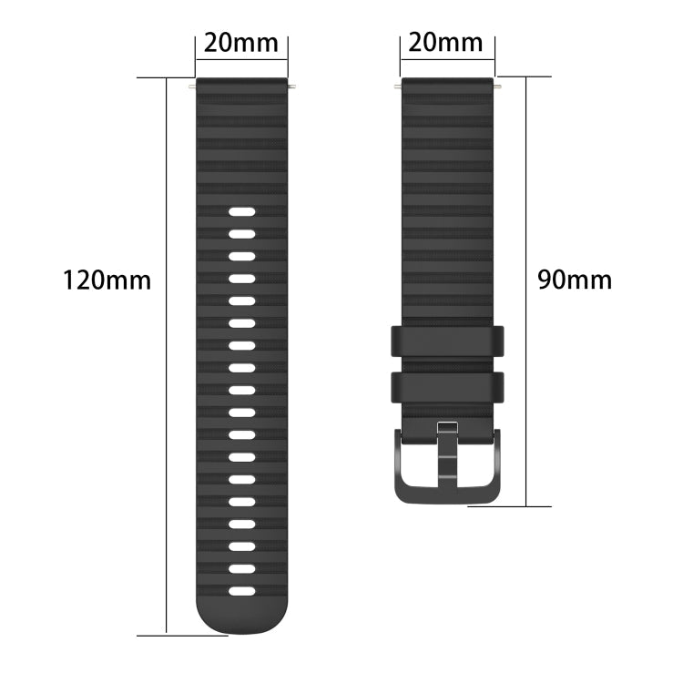 20mm Wavy Dot Pattern Solid Color Silicone Watch Band, For Garminmove Style, For Garmin Forerunner 645 Music