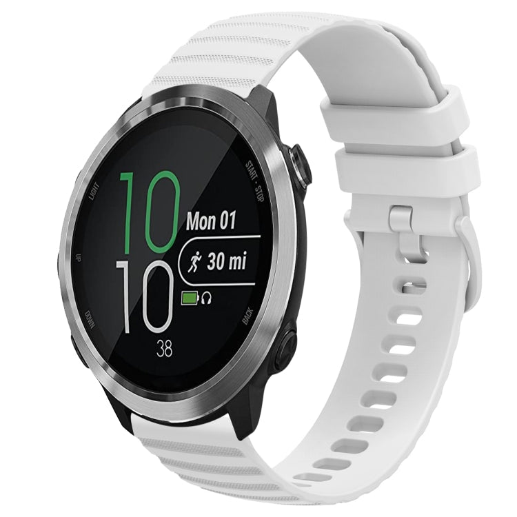 20mm Wavy Dot Pattern Solid Color Silicone Watch Band, For Garminmove Style, For Garmin Forerunner 645 Music