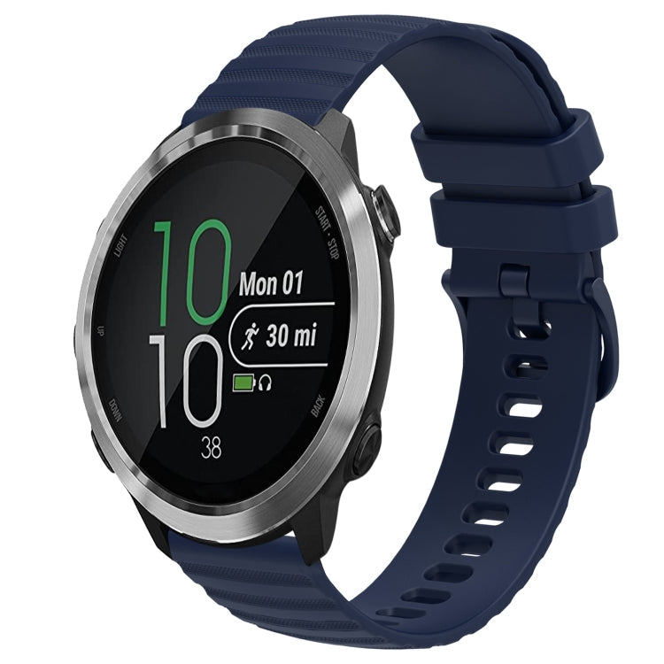 20mm Wavy Dot Pattern Solid Color Silicone Watch Band, For Garminmove Style, For Garmin Forerunner 645 Music