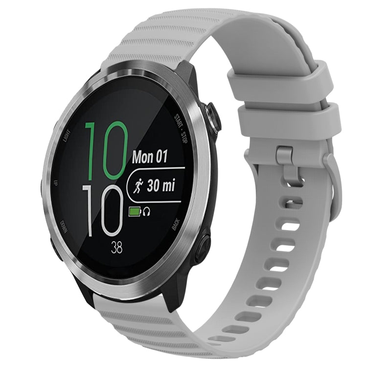 20mm Wavy Dot Pattern Solid Color Silicone Watch Band, For Garminmove Style, For Garmin Forerunner 645 Music