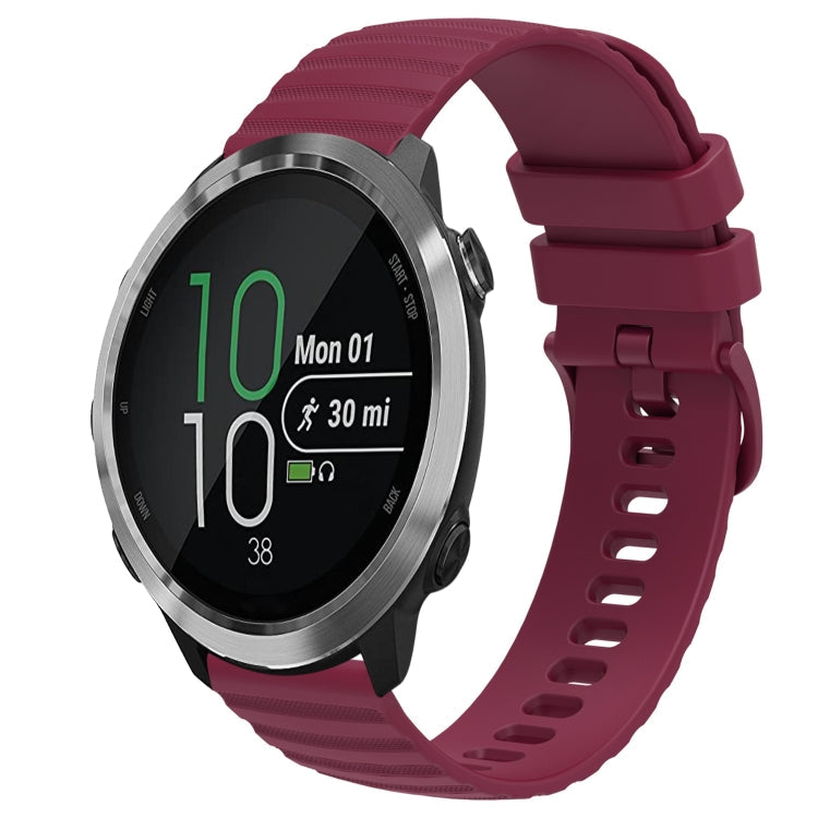 20mm Wavy Dot Pattern Solid Color Silicone Watch Band, For Garminmove Style, For Garmin Forerunner 645 Music