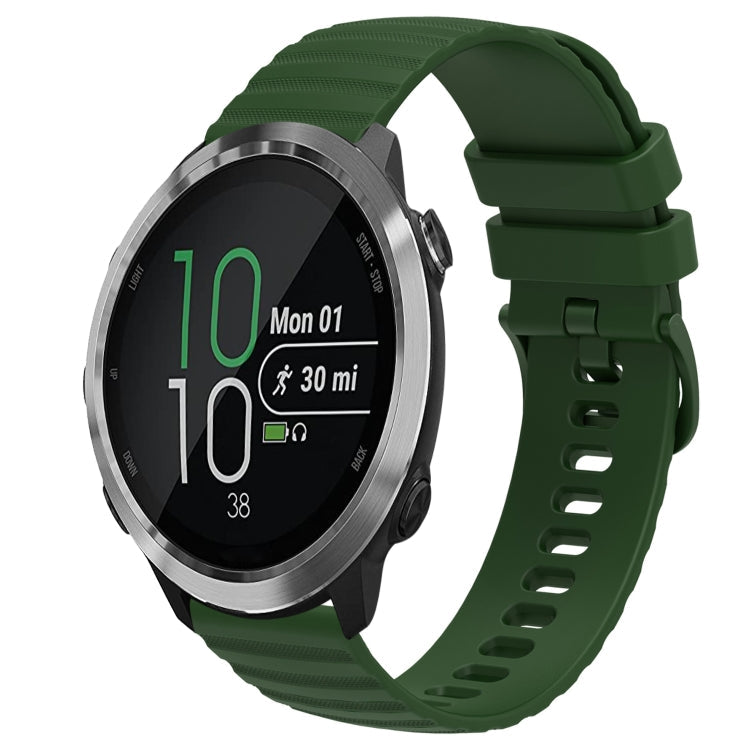 20mm Wavy Dot Pattern Solid Color Silicone Watch Band, For Garminmove Style, For Garmin Forerunner 645 Music