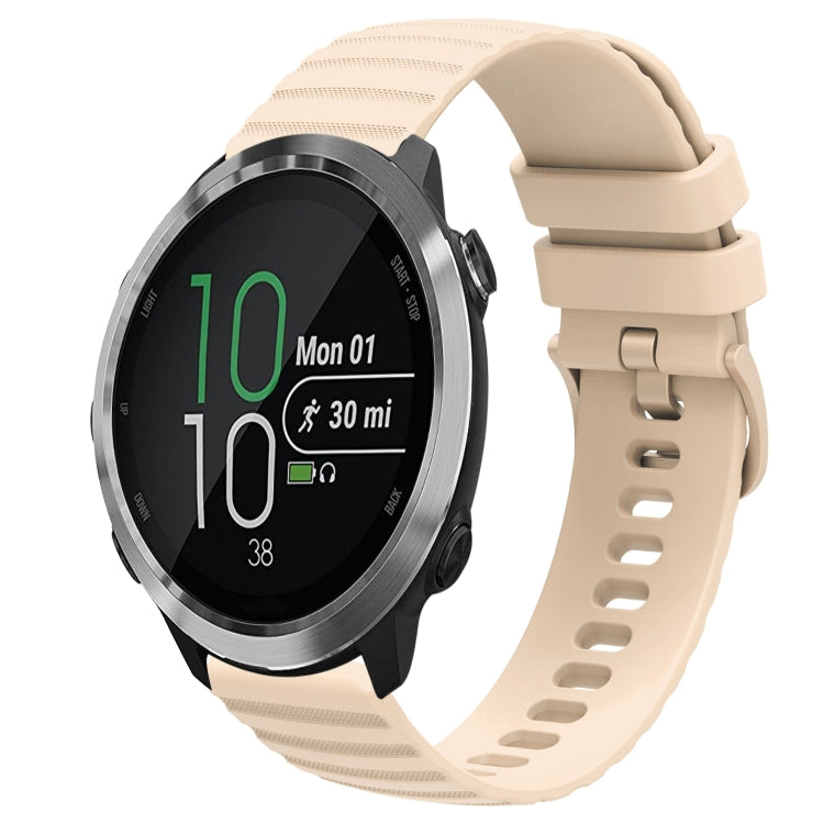 20mm Wavy Dot Pattern Solid Color Silicone Watch Band, For Garminmove Style, For Garmin Forerunner 645 Music