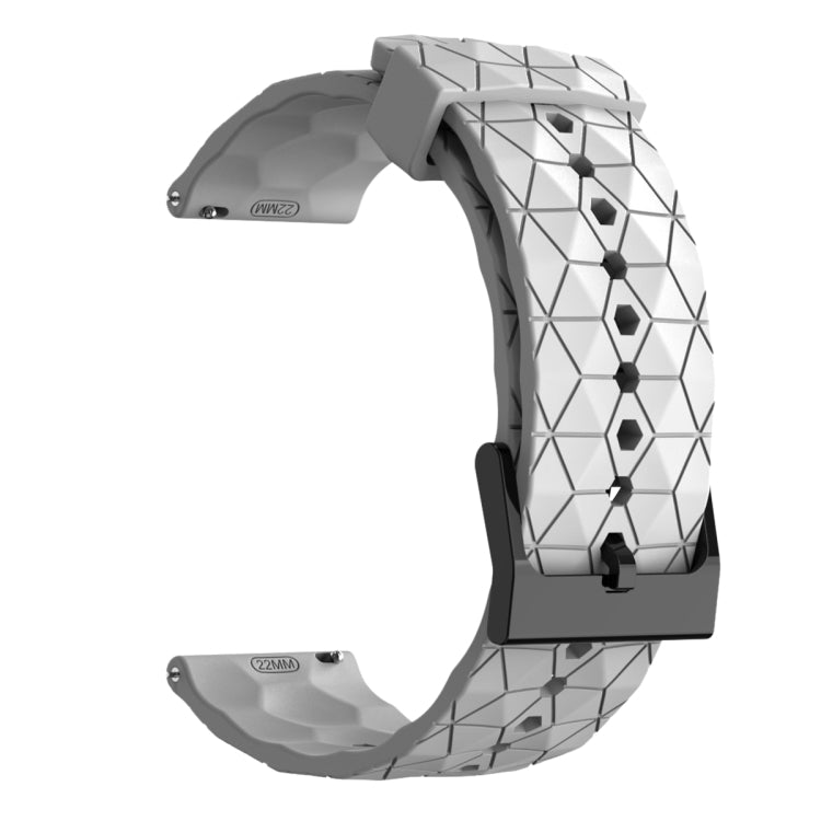 20mm Football Pattern Solid Color Silicone Watch Band, For Garmin Approach S40, For Garmin Forerunner 158