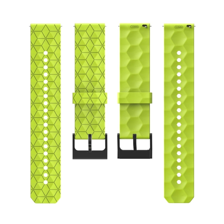 20mm Football Pattern Solid Color Silicone Watch Band, For Garmin Approach S40, For Garmin Forerunner 158