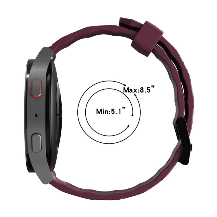 20mm Football Pattern Solid Color Silicone Watch Band, For Garmin Approach S40, For Garmin Forerunner 158