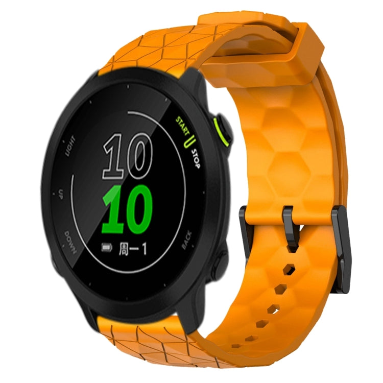 20mm Football Pattern Solid Color Silicone Watch Band, For Garmin Approach S40, For Garmin Forerunner 158