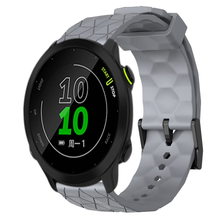 20mm Football Pattern Solid Color Silicone Watch Band, For Garmin Approach S40, For Garmin Forerunner 158