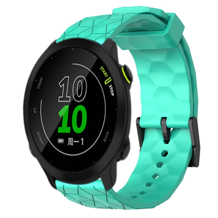 20mm Football Pattern Solid Color Silicone Watch Band, For Garmin Approach S40, For Garmin Forerunner 158