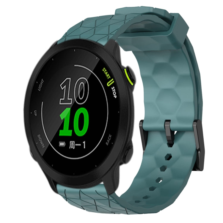 20mm Football Pattern Solid Color Silicone Watch Band, For Garmin Approach S40, For Garmin Forerunner 158