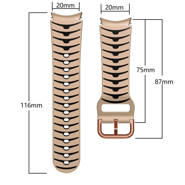 Curved Texture Silicone Watch Band, For Samsung Galaxy Watch 4 40mm