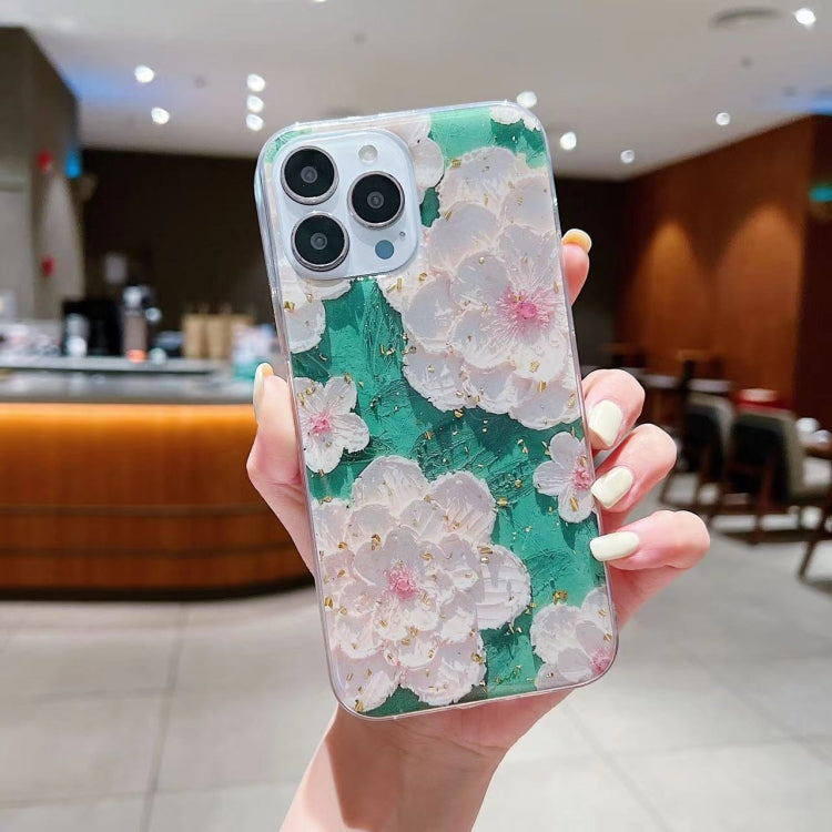 Gold Foil Oil Painting Epoxy TPU Phone Case, For iPhone 11 Pro Max, For iPhone 11 Pro, For iPhone 11