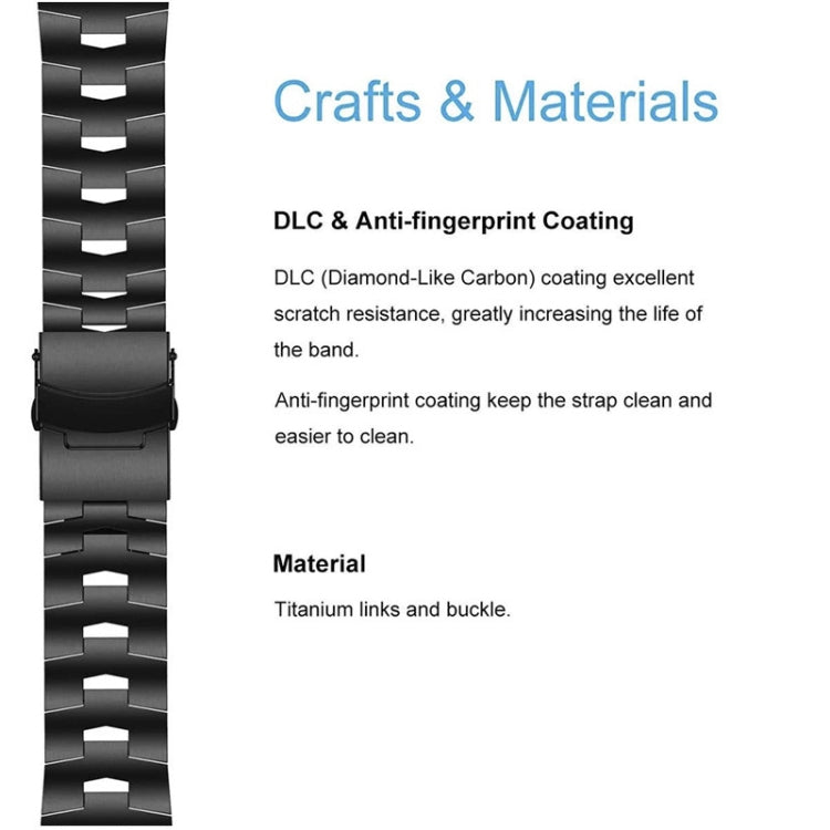 22mm Titanium Alloy Quick Release Watch Band, For Garmin Fenix 7, For Garmin Fenix 7 Solar, For Garmin Fenix 7 Sapphire Solar, For Garmin EPIX Gen 2, For Garmin Instinct 2, For Garmin Instinct, For Garmin Descent G1, For Garmin Approach S62...