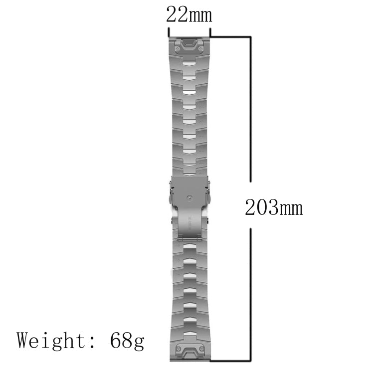 22mm Titanium Alloy Quick Release Watch Band, For Garmin Fenix 7, For Garmin Fenix 7 Solar, For Garmin Fenix 7 Sapphire Solar, For Garmin EPIX Gen 2, For Garmin Instinct 2, For Garmin Instinct, For Garmin Descent G1, For Garmin Approach S62...