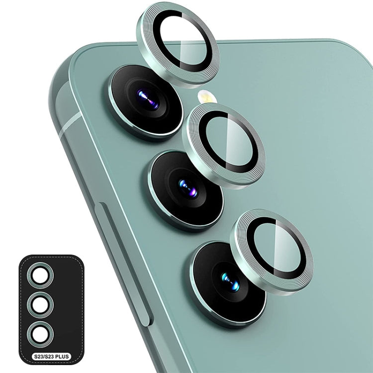 For Samsung Galaxy S23 5G / S23+ 5G ENKAY Hat-Prince 9H Rear Camera Lens Aluminium Alloy + Tempered Glass Full Coverage Protector, For Samsung Galaxy S23 5G / S23+ 5G