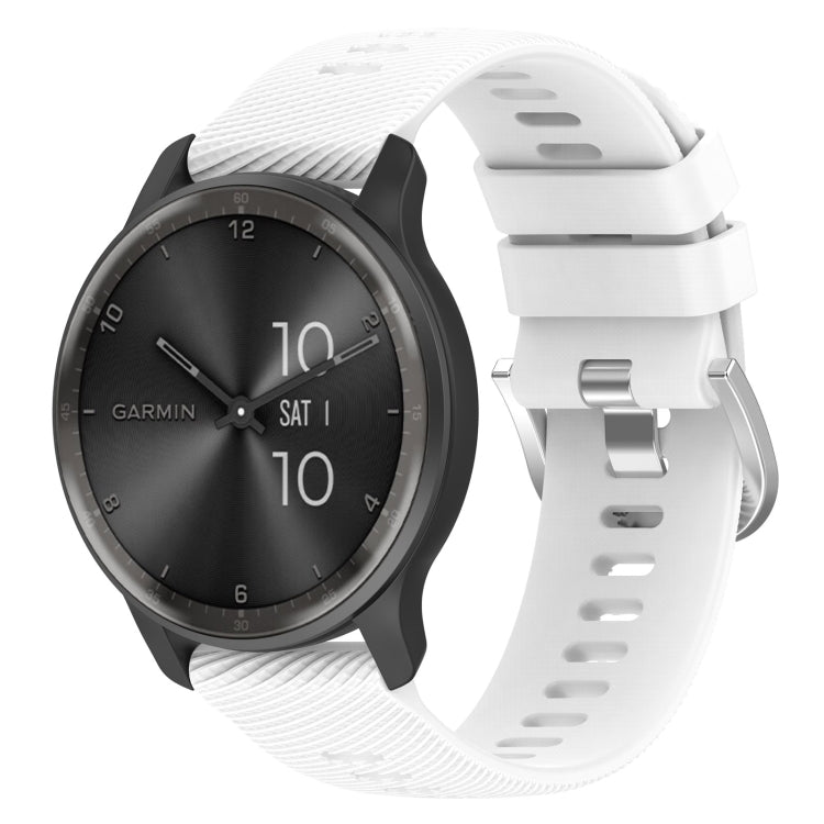 20mm Cross Textured Solid Color Silicone Watch Band, For Garmin Forerunner 55, For Garmin Venu
