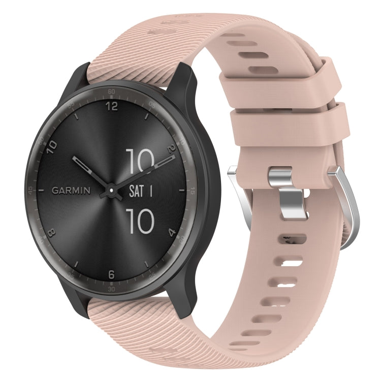 20mm Cross Textured Solid Color Silicone Watch Band, For Garmin Forerunner 55, For Garmin Venu