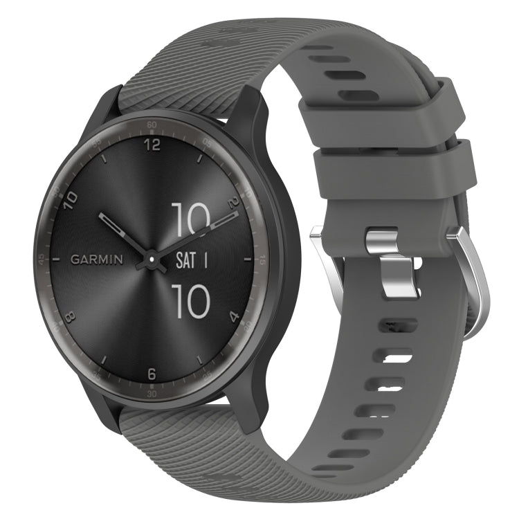 20mm Cross Textured Solid Color Silicone Watch Band, For Garmin Forerunner 55, For Garmin Venu