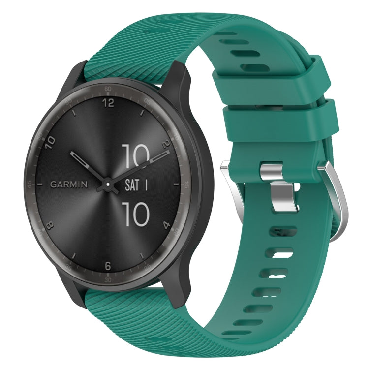 20mm Cross Textured Solid Color Silicone Watch Band, For Garmin Forerunner 55, For Garmin Venu