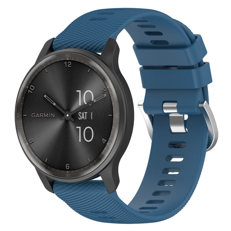 20mm Cross Textured Solid Color Silicone Watch Band, For Garmin Forerunner 55, For Garmin Venu