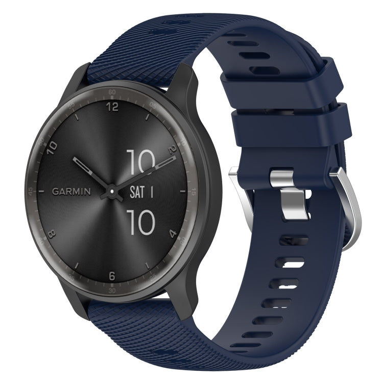 20mm Cross Textured Solid Color Silicone Watch Band, For Garmin Forerunner 55, For Garmin Venu