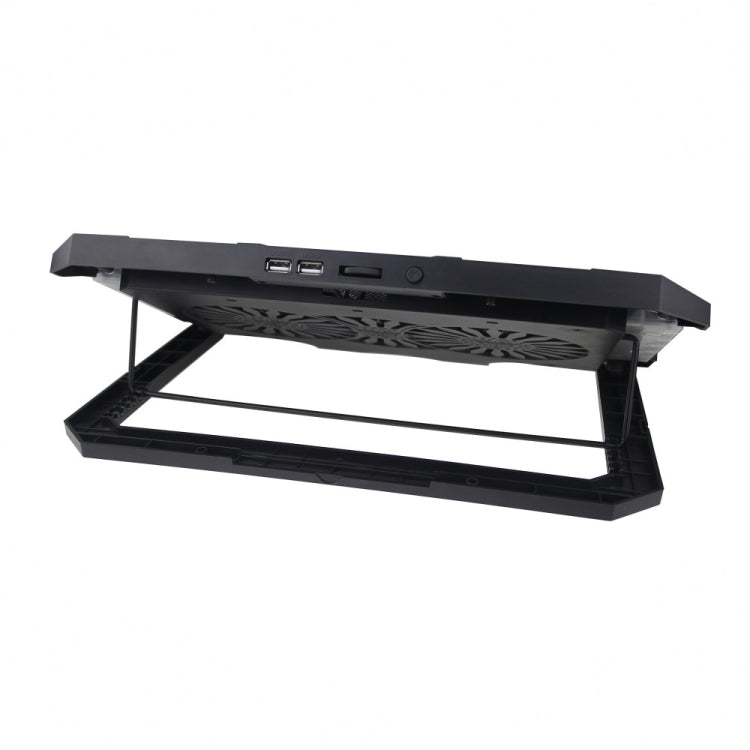 S900 Dual USB Ports Adjustable Height RGB Laptop Cooling Pad Stand, S900