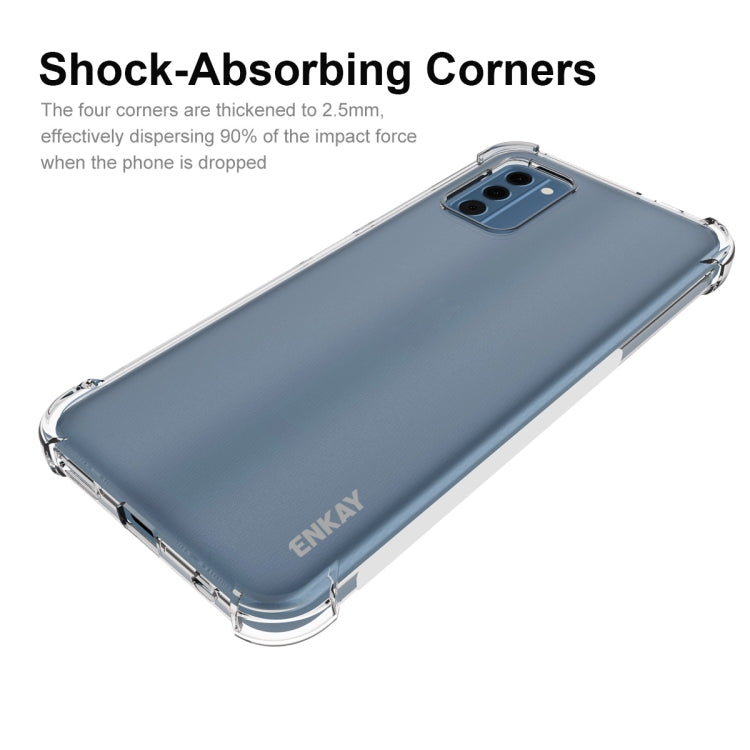 ENKAY Clear TPU Shockproof Anti-slip Phone Case, For Nokia G42 5G, For Nokia C12 4G, For Nokia C300 4G, For Nokia C22 4G, For Nokia C110 4G, For Nokia XR21 5G, For Nokia C32 4G