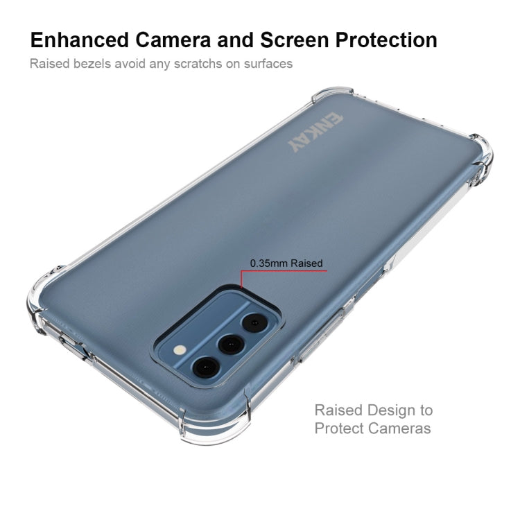 ENKAY Clear TPU Shockproof Anti-slip Phone Case, For Nokia G42 5G, For Nokia C12 4G, For Nokia C300 4G, For Nokia C22 4G, For Nokia C110 4G, For Nokia XR21 5G, For Nokia C32 4G