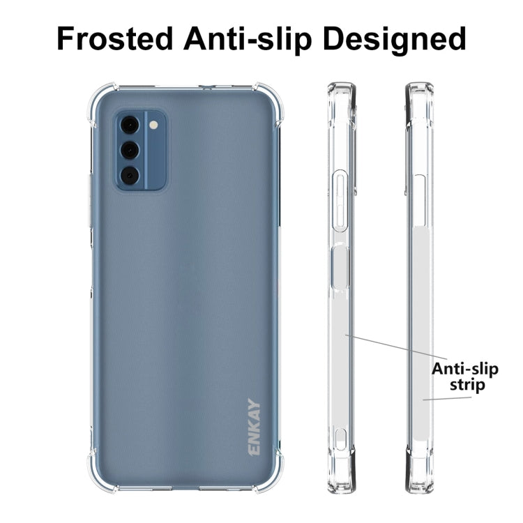 ENKAY Clear TPU Shockproof Anti-slip Phone Case, For Nokia G42 5G, For Nokia C12 4G, For Nokia C300 4G, For Nokia C22 4G, For Nokia C110 4G, For Nokia XR21 5G, For Nokia C32 4G