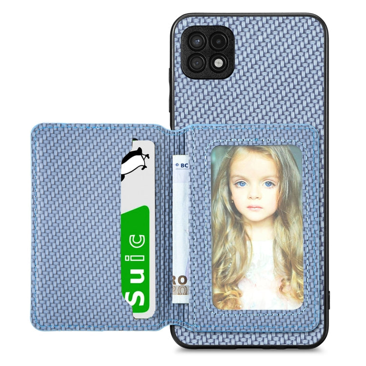 Carbon Fiber Magnetic Card Wallet Bag Phone Case, For Xiaomi Poco X4 Pro 5G, For Xiaomi Poco X5 Pro 5G, For Samsung Galaxy A22 5G, For Samsung Galaxy A32 5G