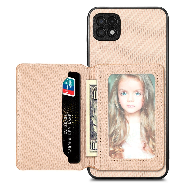 Carbon Fiber Magnetic Card Wallet Bag Phone Case, For Xiaomi Poco X4 Pro 5G, For Xiaomi Poco X5 Pro 5G, For Samsung Galaxy A22 5G, For Samsung Galaxy A32 5G