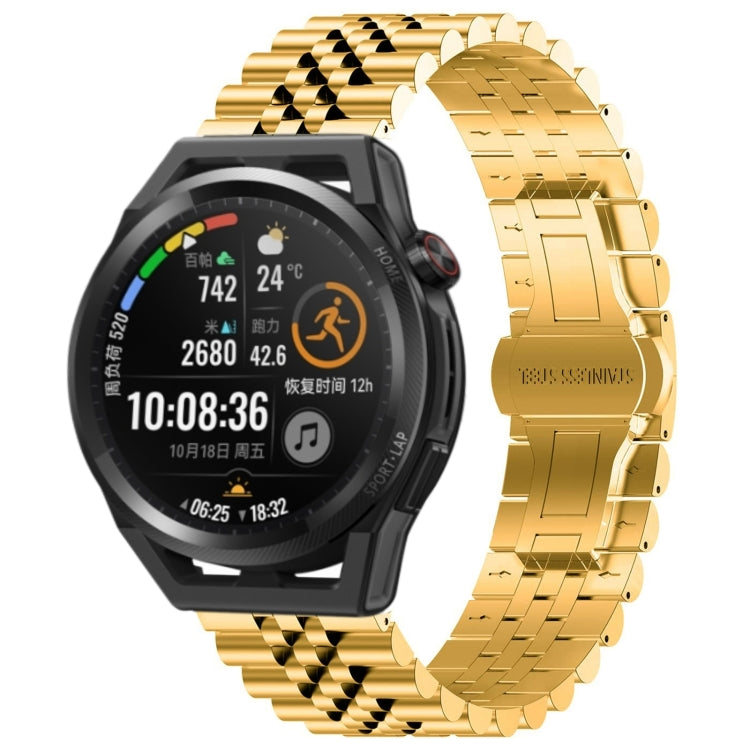 Five Bull Half Round Stainless Steel Watch Band + Strap Removal Tool, For Huawei Watch GT3 Pro 46mm, For Huawei Watch GT Runner, For Huawei Watch GT3 46mm