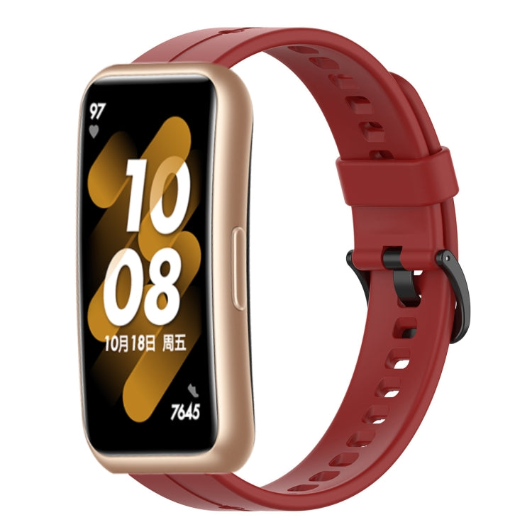 Solid Color Silicone Watch Band, For Huawei Band 7, For Huawei Band 6