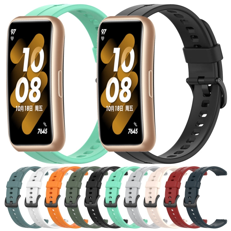 Solid Color Silicone Watch Band, For Huawei Band 7, For Huawei Band 6