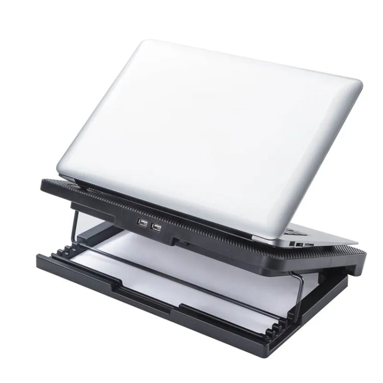 N99F1 Slim Silent Fan Laptop Desktop Cooling Pad with Adjustable Stand, N99F1