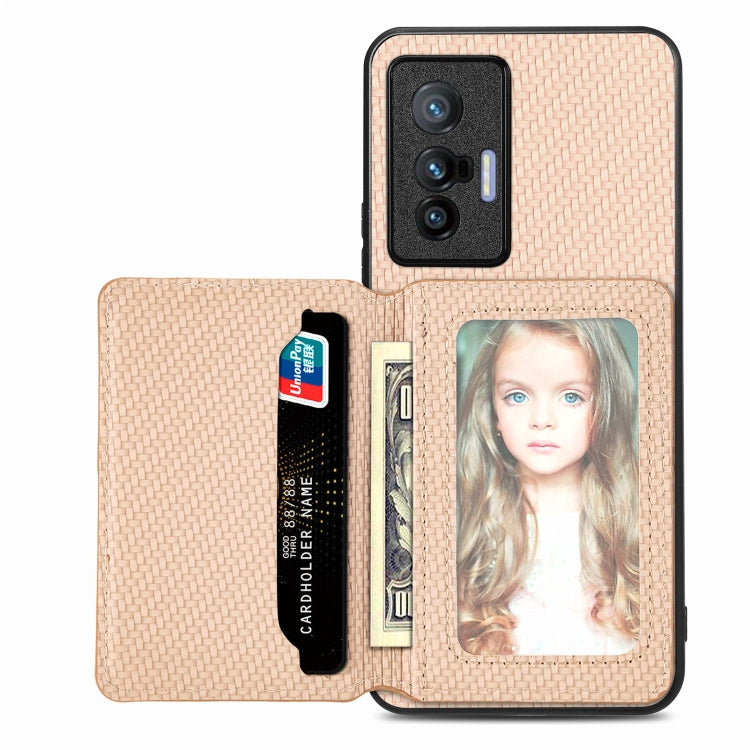 Carbon Fiber Magnetic Card Bag Phone Case, For OPPO Find X6, For OPPO Reno5 5G, For OPPO Reno7 5G, For OPPO Reno8 T 4G