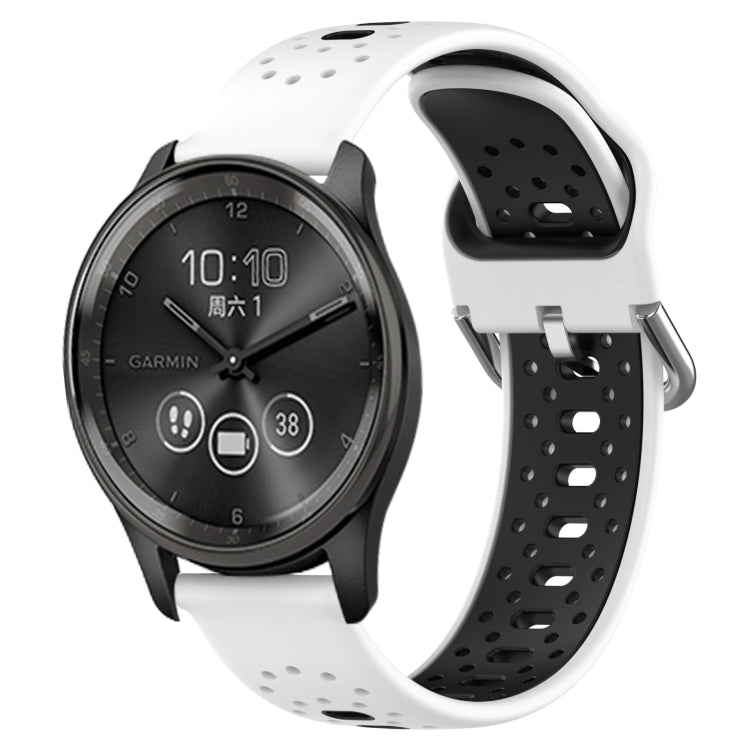 20mm Breathable Two-Color Silicone Watch Band, For GarminMove Trend