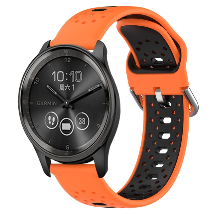 20mm Breathable Two-Color Silicone Watch Band, For GarminMove Trend