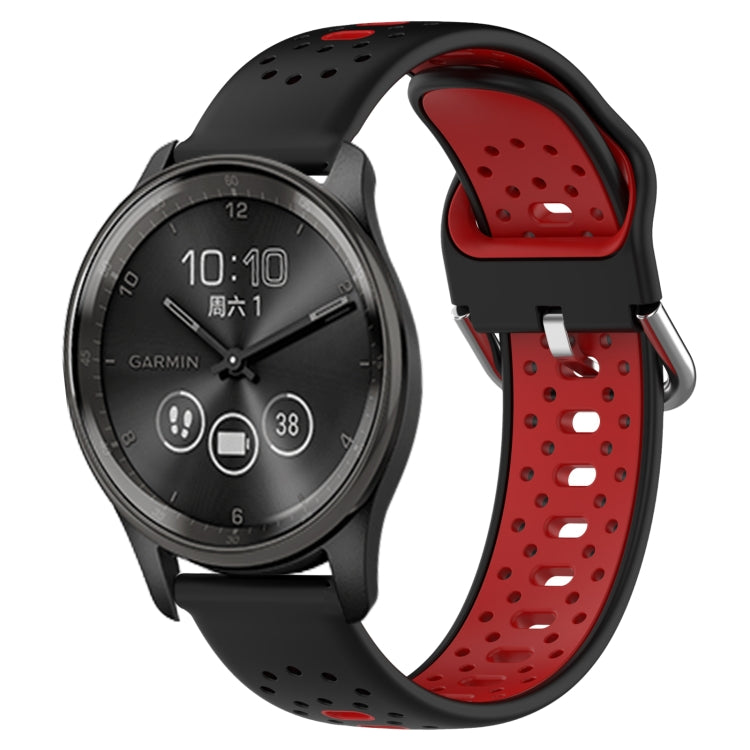 20mm Breathable Two-Color Silicone Watch Band, For GarminMove Trend