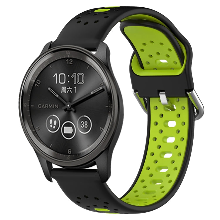 20mm Breathable Two-Color Silicone Watch Band, For GarminMove Trend